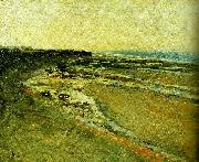 Carl Fredrik Hill strand vid luc-sur-mer oil on canvas